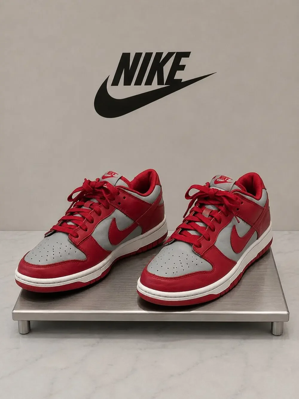 Nike Dunk Low Retro UNLV Medium Grey Varsity Red Men’s 8.5 DD1391-002